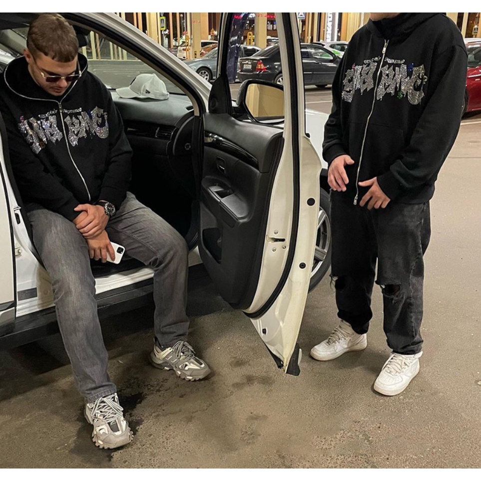 Áo Khoác Hoodie Thể Thao Tay Dài Có Khóa Kéo In Hình Đầu Lâu Phong Cách Punk Gothic Thời Trang Hàn Quốc Y2k Cho Nam Và Nữ