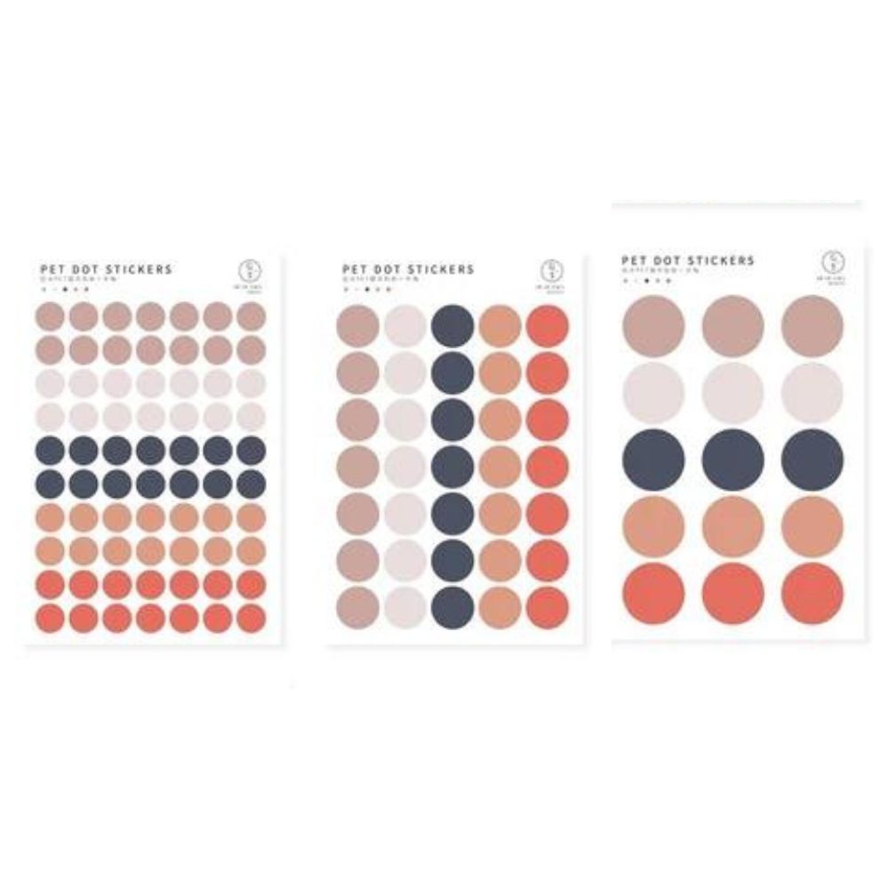 Cá Chép - Sticker dán trang trí hình chấm tròn nhiều màu, nhiều kích thước - dot sticker