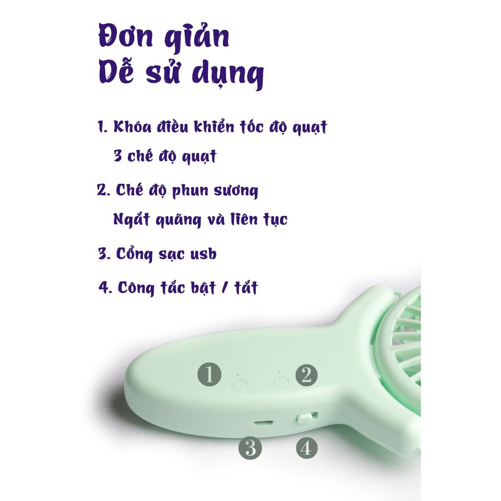 Quạt phun sương cầm tay mini đa năng Magicsee tích hợp 6 trong 1 | WebRaoVat - webraovat.net.vn