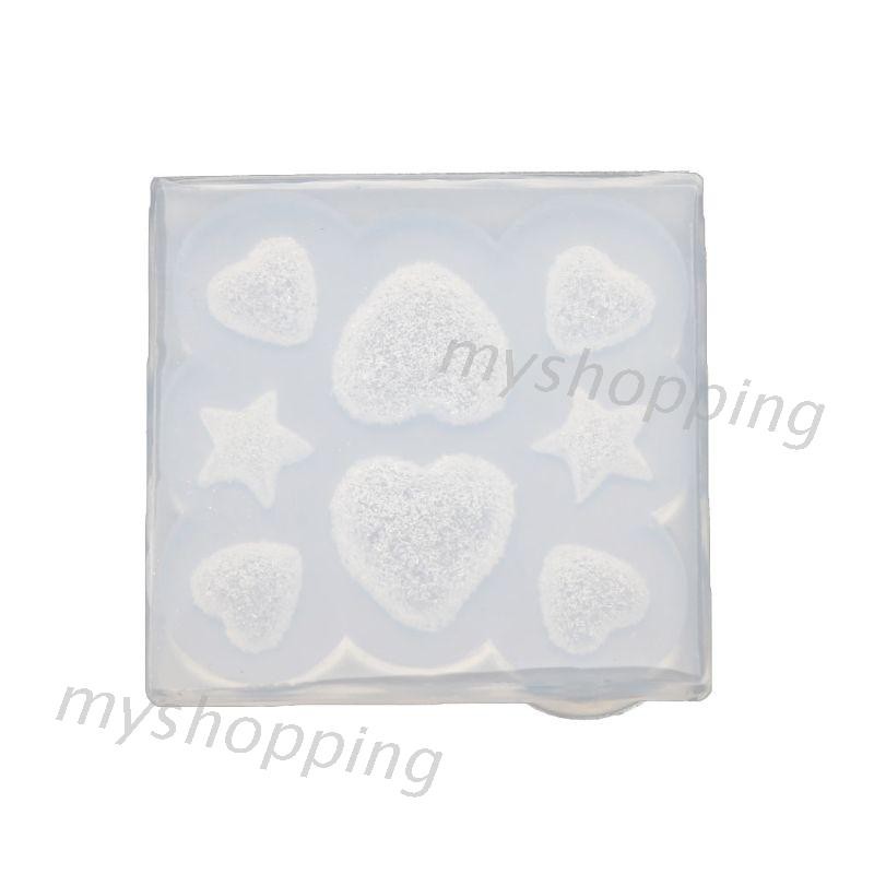 Khuôn Silicone Làm Kẹo Đường Hình Ngôi Sao / Trái Tim