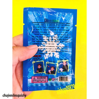 Gói tạo tuyết nguyên liệu chính làm slime-tuyết nhân tạo dạng gói