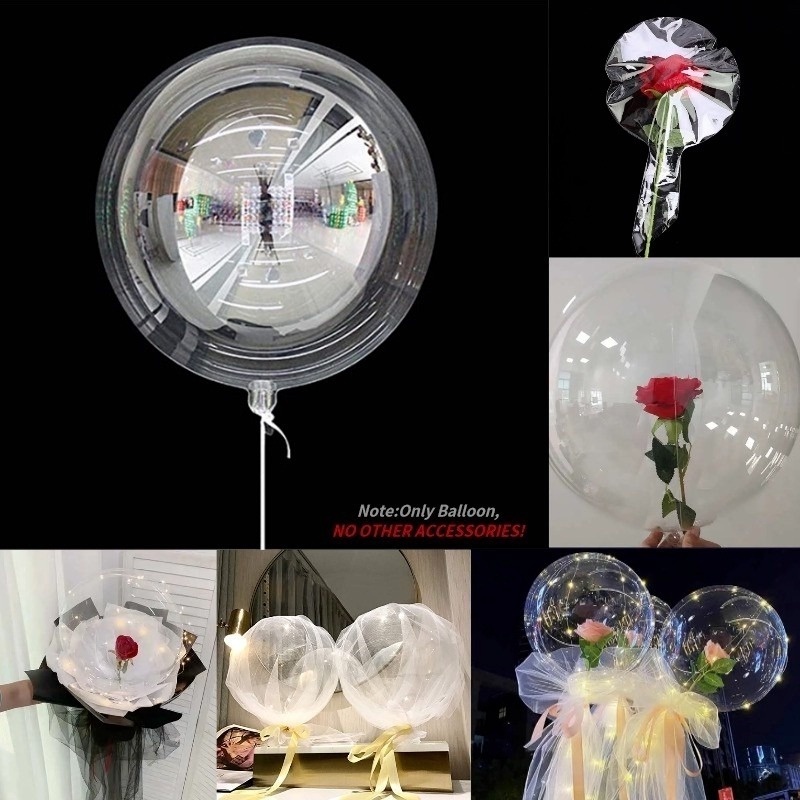 Bong Bóng Trong Suốt Kích Thước 18 / 24 / 36 Inch Dùng Trang Trí Tiệc Cưới, Sinh Nhật