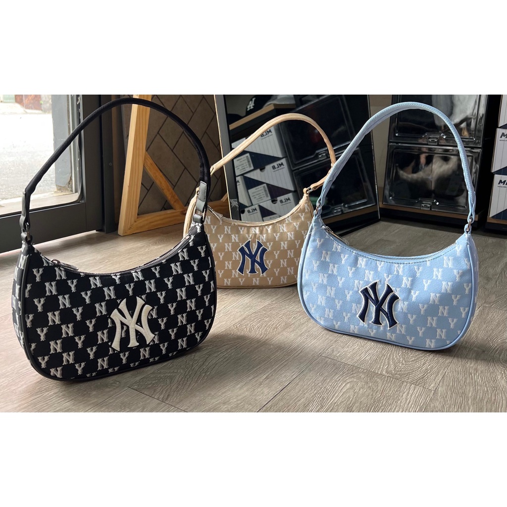 Túi MLB Monogram Jacquard Hobo - Túi kẹp nách MLB nữ chính hãng 3ABQS102N