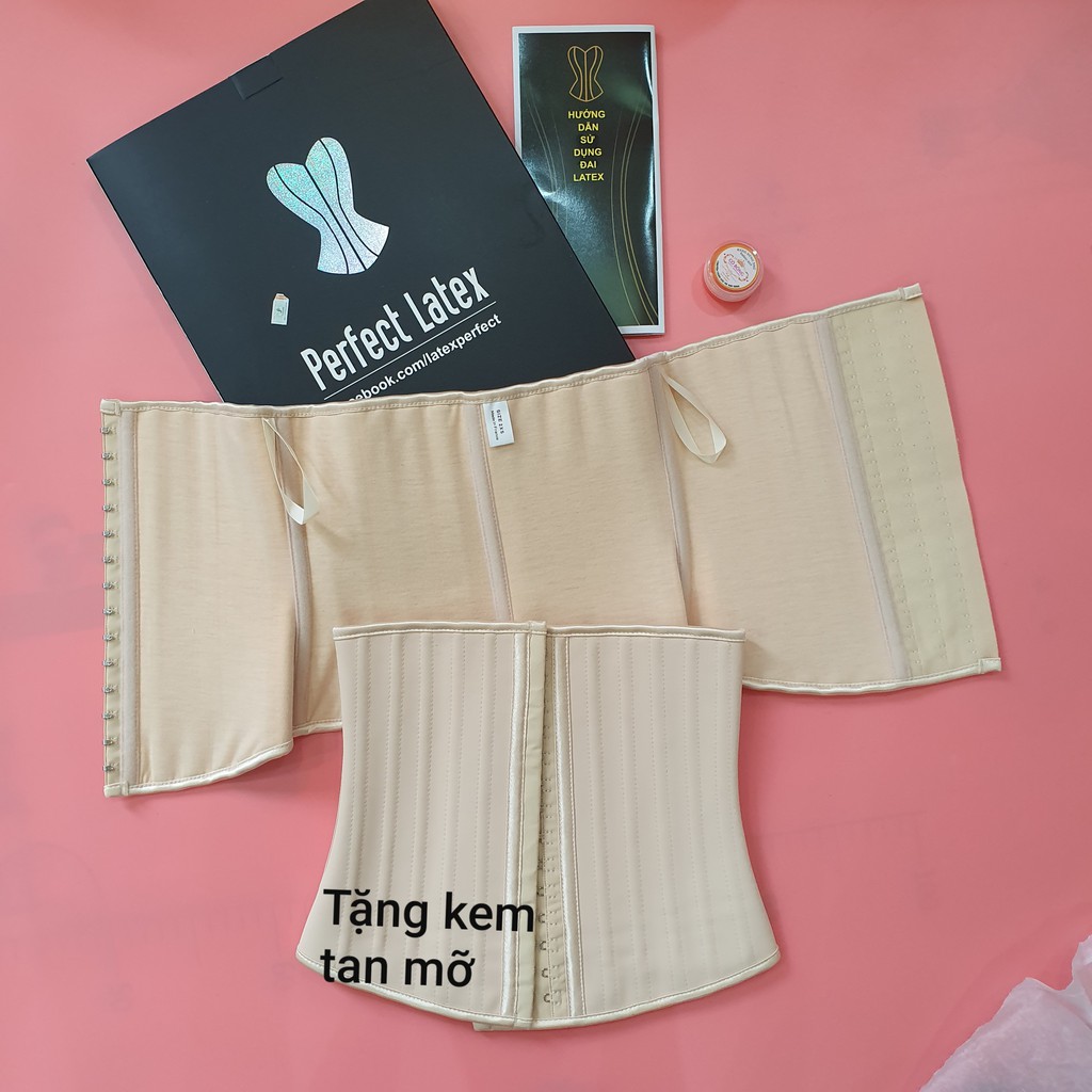 [Mã 12FASHIONSALE1 giảm 10K đơn 50K] Đai nịt bụng latex cao cấp 25 xương lót cotton chống hằn ngứa