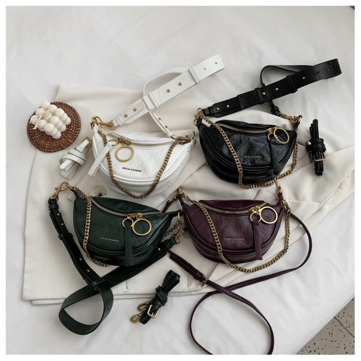 Túi bao tử đeo chéo trước ngực Cnk khóa tròn da PU siêu mềm DC07 túi đeo chéo TX Quảng Châu cao cấp | BigBuy360 - bigbuy360.vn