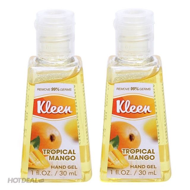 Freeship 50k_Nước Gel rửa tay khô diệt khuẩn Kleen cho trẻ em - mùi xoài