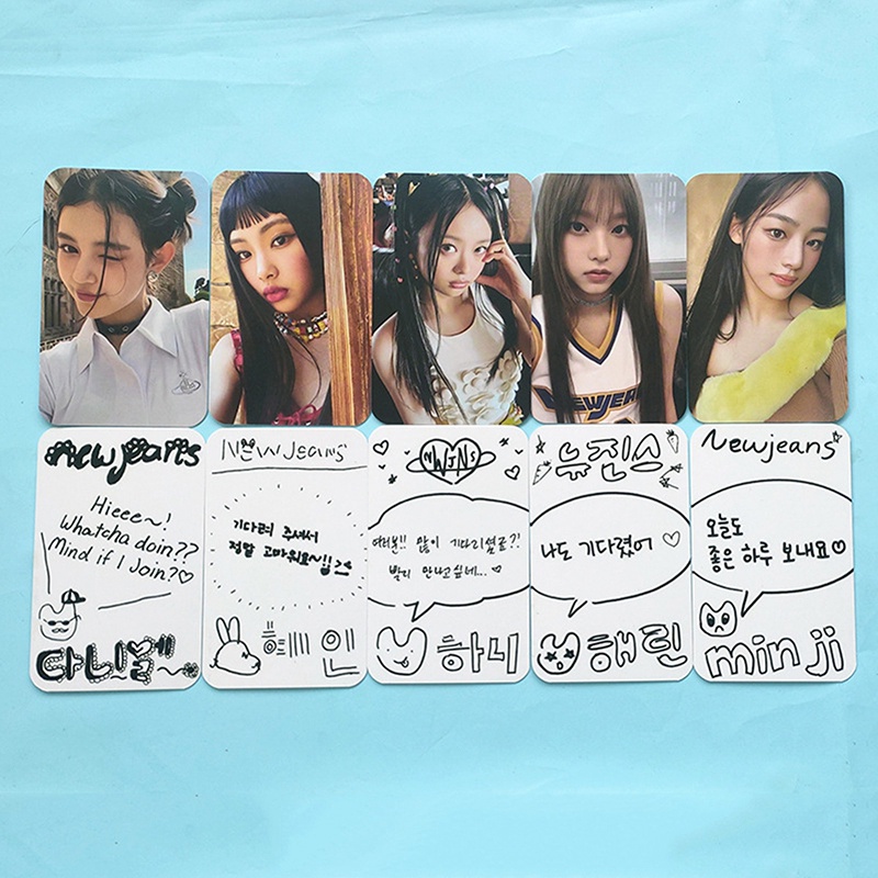 Set 5 Tấm CARD Hình Nhóm Nhạc NEWJEANS NEWJEANS Thẻ