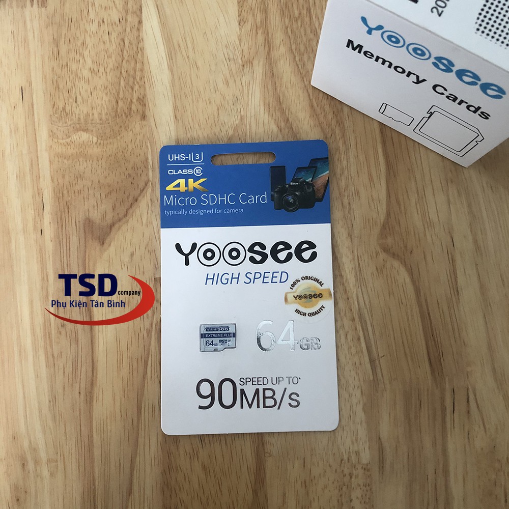 Thẻ Nhớ Microsdxc Yoosee Extreme Plus 64GB UHS-I U3 4K R90MB/S W40MB/S Chính Hãng | BigBuy360 - bigbuy360.vn