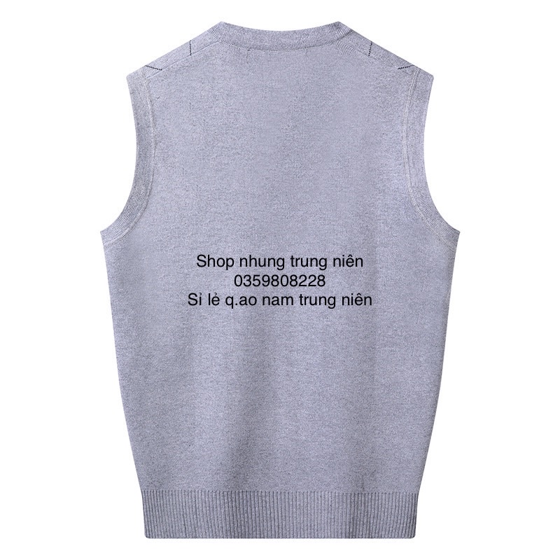 Áo ghile ghi lê len nam trung niên trung tuổi màu trơn
