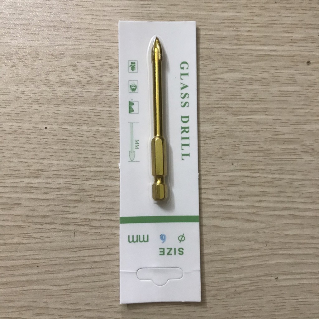 Mũi khoan đa năng chuôi lục giác đầu chữ Thập dài 78mm size 6-8-10-12mm Voto màu vàng