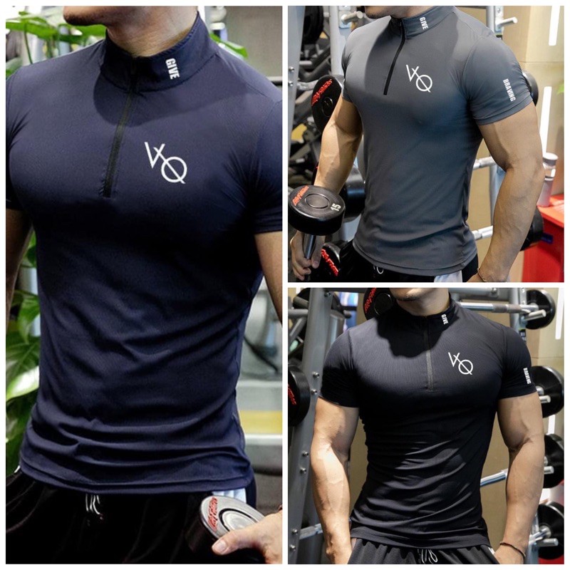 Áo tập gym nam cộc tay vanquish,Áo gym nam thun cotton,Đạp xe vận động thể thao,đua thuyền,co dãn 4 chiều -Hàng siêu cấp