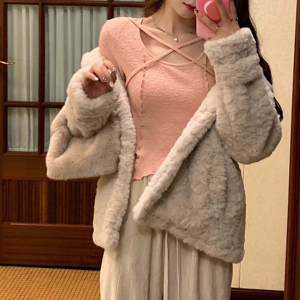 Áo Thun Ngắn Cổ Tròn Tay Dài Phong Cách Hàn Quốc Mới Cho Nữ