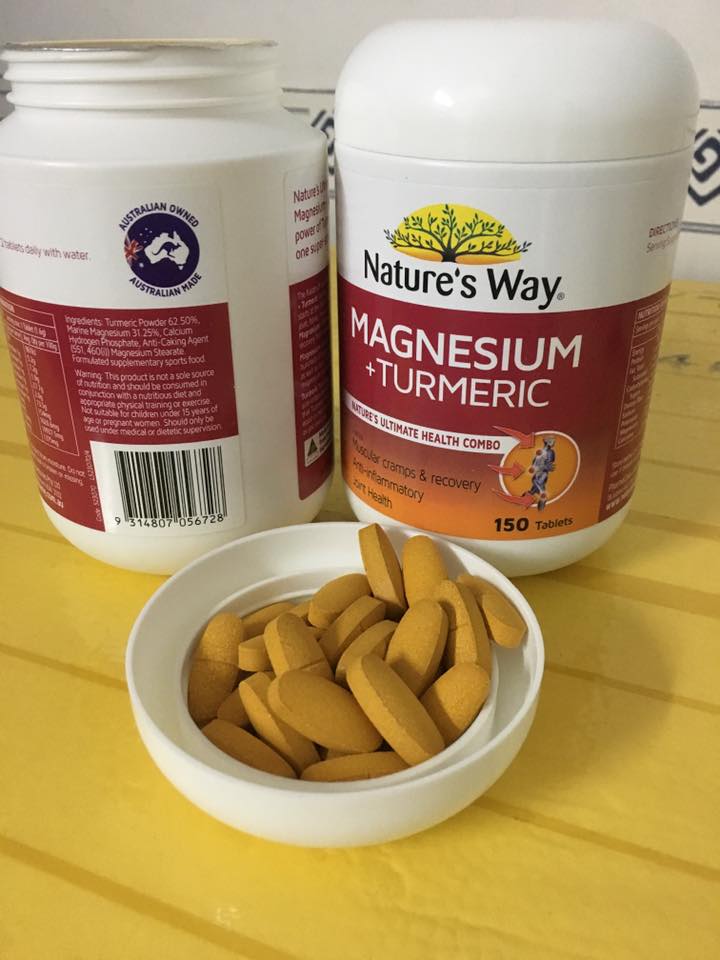 Viên Uống Nature’s Way Magnesium + Turmeric Hỗ Trợ Xương Khớp