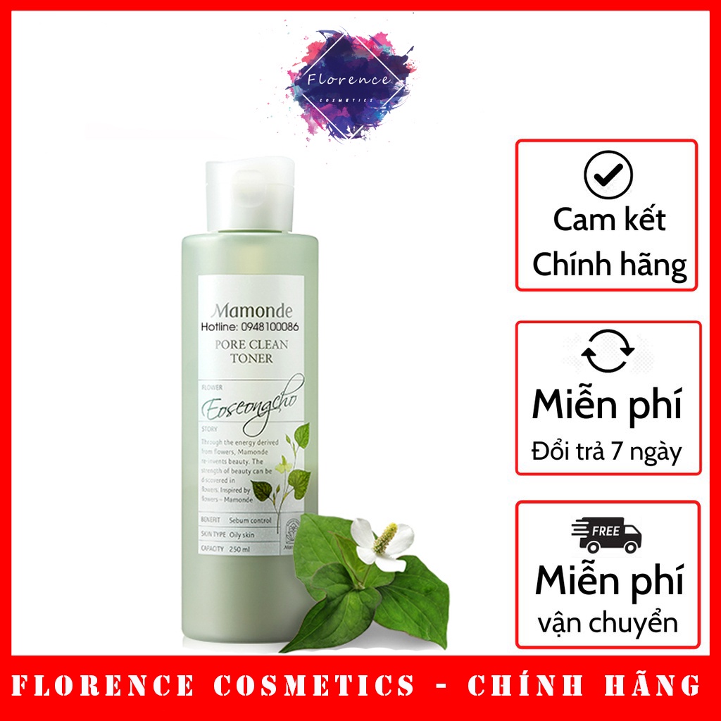 Toner làm sạch và cung cấp độ ẩm Rau diếp cá Mamonde Pore Clean 250ml