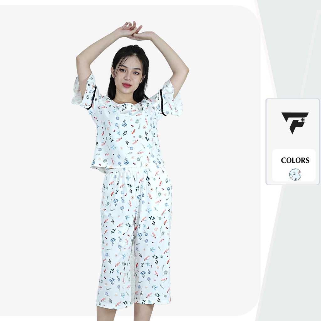 Đồ bộ mặc nhà pijama tiểu thư họa tiết dễ thương mềm mịn FPLUS 300 | BigBuy360 - bigbuy360.vn