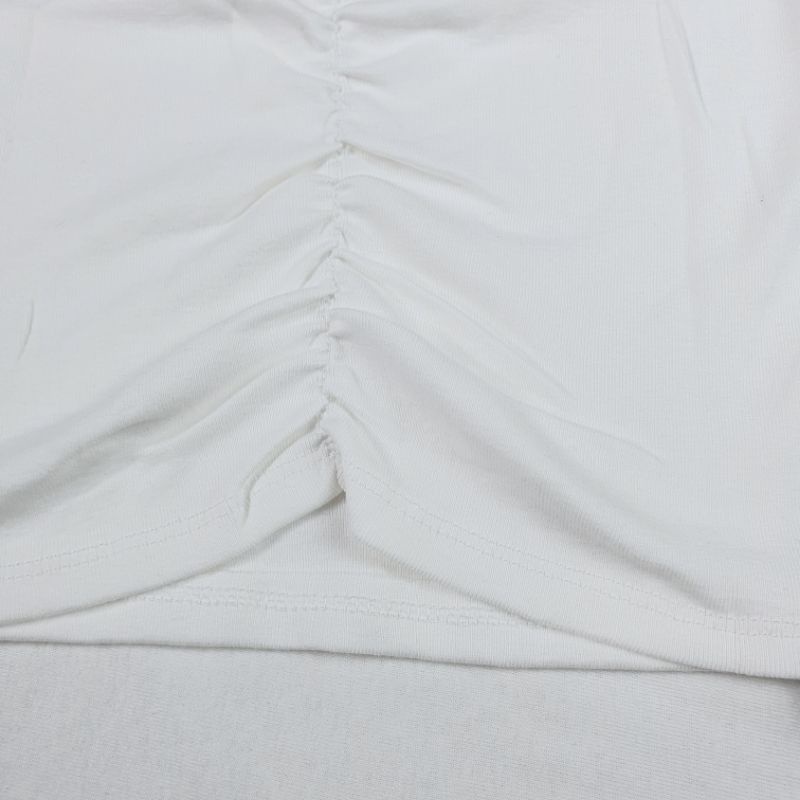 Áo kiểu nhún giữa croptop - NHA