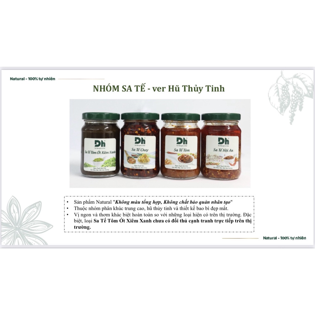 Sate - Sa tế  tôm Dh foods -Thương hiệu Dh foods