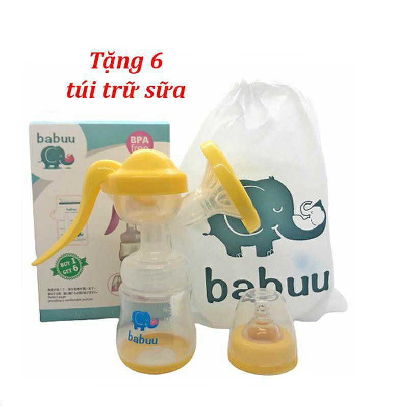 May hút sữa cầm tay Babuu ( tặng kèm 6 túi trữ sữa )