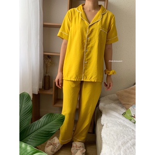 ĐỒ BỘ MẶC NHÀ PYJAMA DÀI - VÀNG