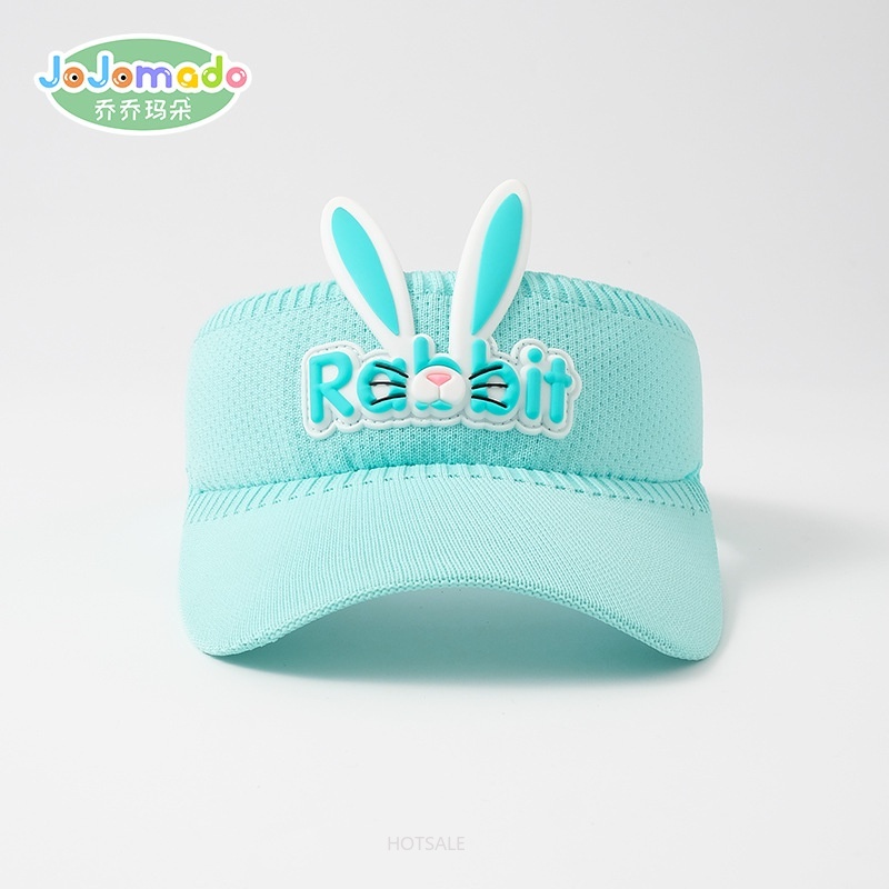 Mũ Lưỡi Trai Hở Chóp Che Nắng Họa Tiết Thỏ Phong Cách Thể Thao Ngoài Trời Cho Trẻ Em Size 4~12 Tuổi
