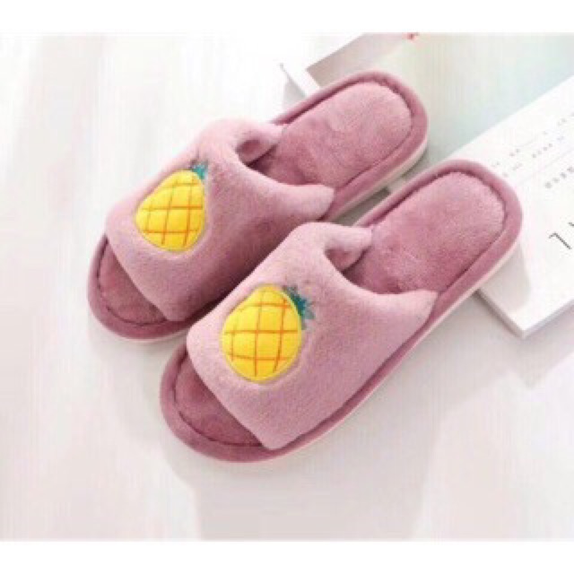 Dép lông hoa quả , dép đi trong nhà