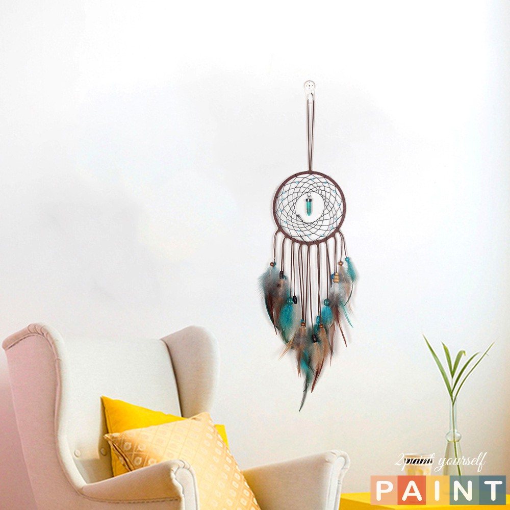 [Mã LIFE2410K giảm 10K đơn 20K] Dreamcatcher lông vũ gắn đèn led decor, dream catcher đèn led trang trí