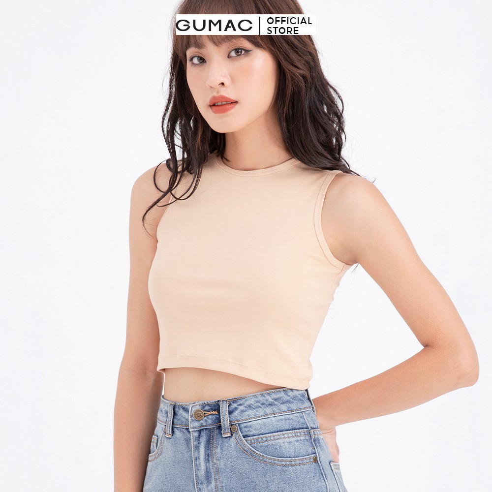 [Mã WABRGUD1 giảm 10% đơn 99K] Áo croptop nữ sát nách GUMAC nhiều màu năng động ATB648