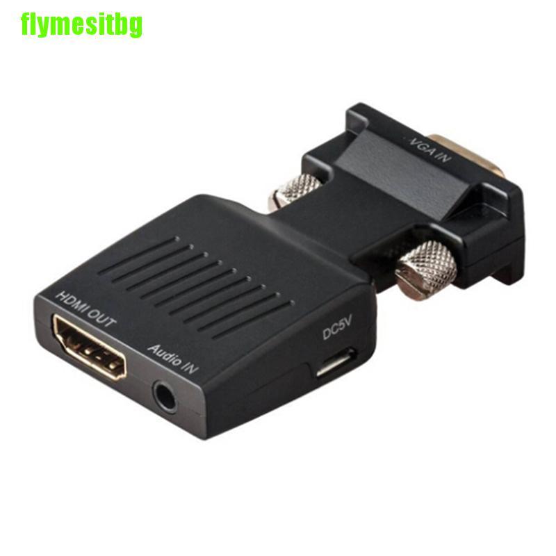 Bộ chuyển đổi ổ cắm 1080P VGA sang đầu cắm HDMI kèm dây cáp âm thanh | BigBuy360 - bigbuy360.vn