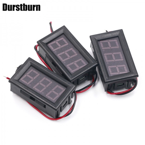 Vôn Kế Kỹ Thuật Số Màn Hình LED 0.56 Inch 2 Dòng DC 4.5V-30V 2 Dây Chuyên Dụng