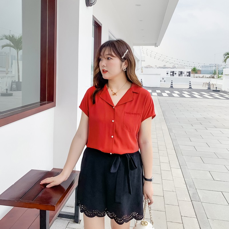 Áo cổ Pijama cho người béo mập - ABEO079 | BigBuy360 - bigbuy360.vn