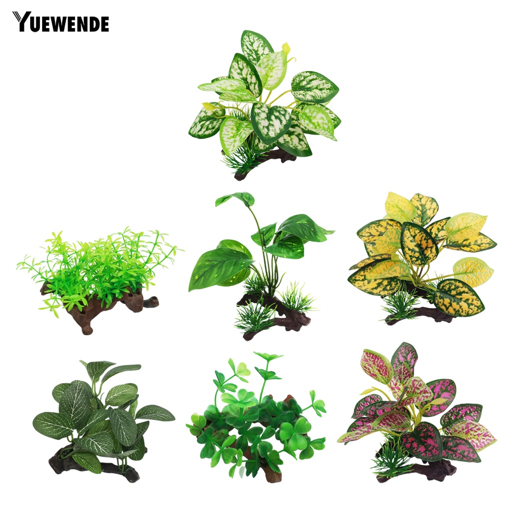 Yue.z Lá Táo Giả Bằng Gỗ Không Ô Nhiễm Trang Trí Bể Cá