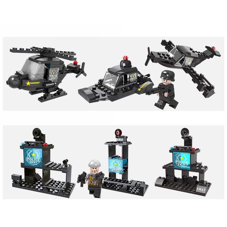 Bộ Xếp Hình Lego Cảnh Sát Đặc Chủng 8 Trong 1-Mã C008