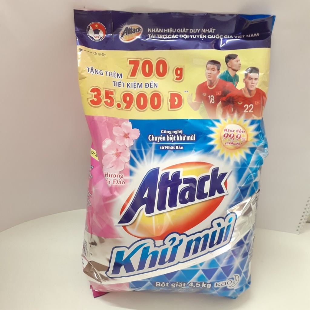 Bột giặt ATTACK LAVENDER 4.5kg mẫu mới 2021