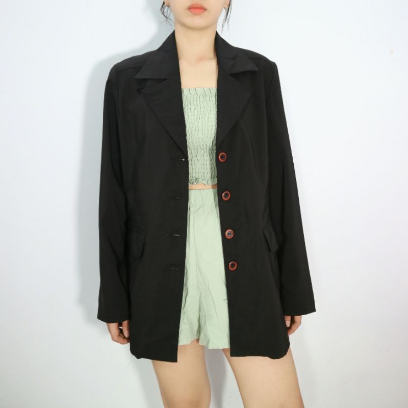 Áo blazer đen