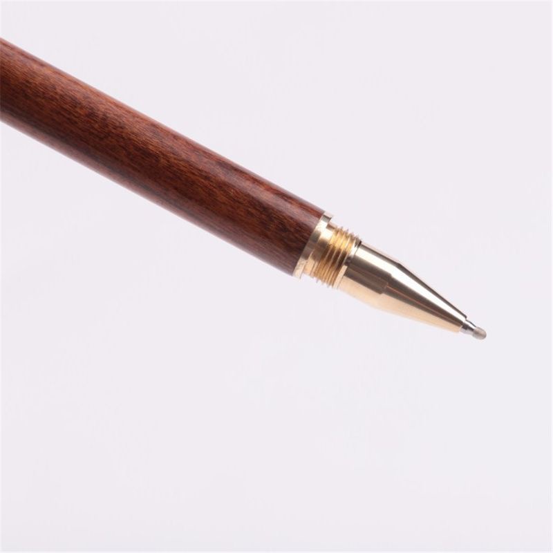 Un * vintage ballpoint pen gel ink pen 0 5mm point wood metal viết trơn tru cho trường chữ ký văn phòng làm việc tại nhà stud