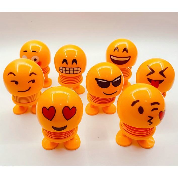 Búp bê biểu tượng cảm xúc lò xo nhún thú vị