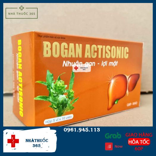 Viên uống Bogan Actisonic Giải độc gan, bảo vệ tế bào gan, tăng cường chức năng gan Hộp 50 viên