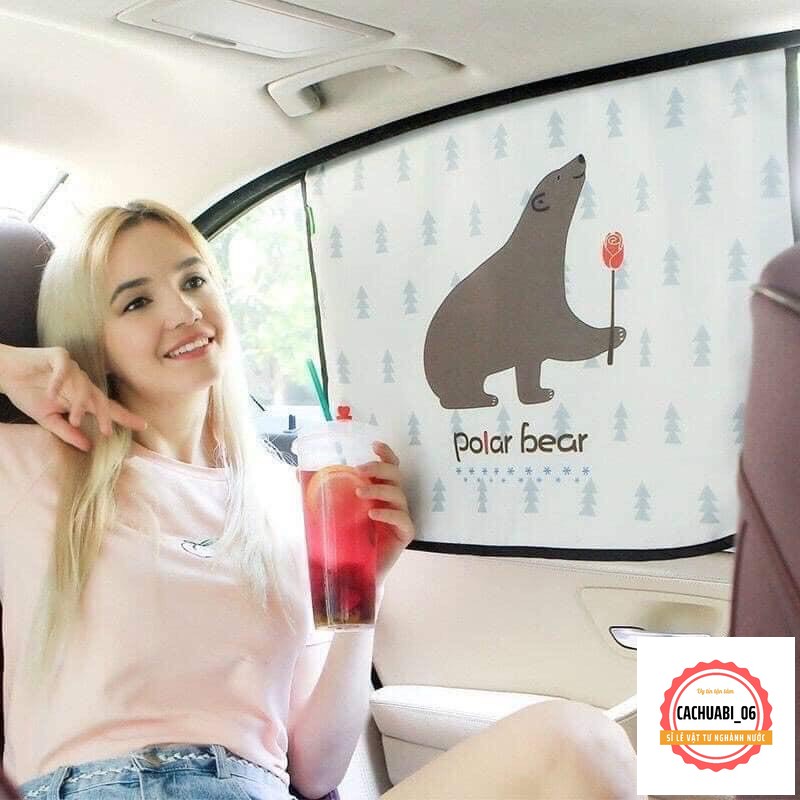 Tấm Chắn nắng gắn kính ô tô chắn nắng, chắn gió họa tiết đáng yêu