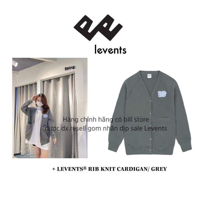 LEVENTS® RIB KNIT CARDIGAN/ GREY