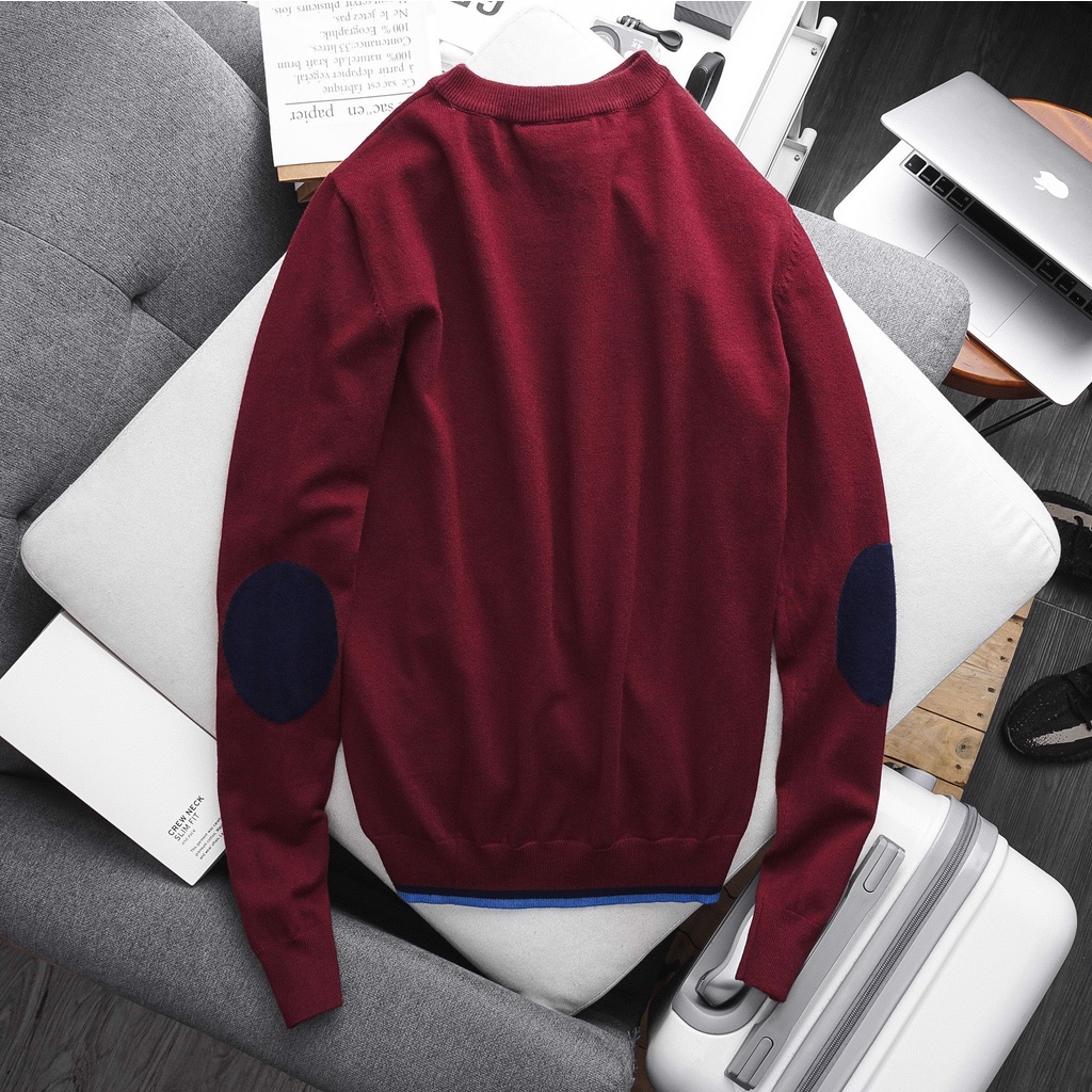 Áo Thun Sweater Nam Vải Len Bo Dài Tay LACOSTE hàng xuất xịn cao cấp 4 màu logo cá sấu thêu mềm mịn phối sơ mi cực đẹp
