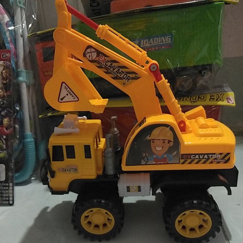 Đồ Chơi Xe Máy Xúc Móc Cẩu Loại Trung Cho Bé Hàng Việt Nam 931
