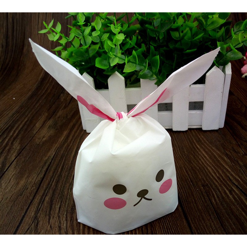 20pcs Rabbit Cookie Plastic Candy Biscuit Packaging Gift