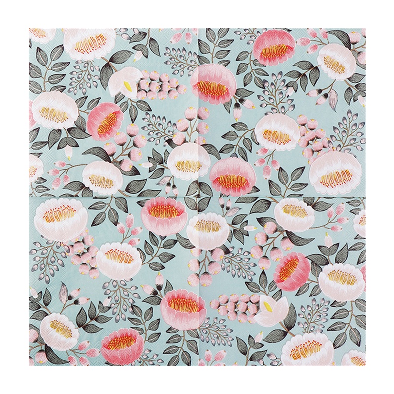 Set 20 Gói Khăn Giấy In Hoa Màu Sắc