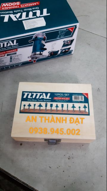 BỘ 12 MŨI PHAY CỐT 6.3MM TOTAL TACSR0104121