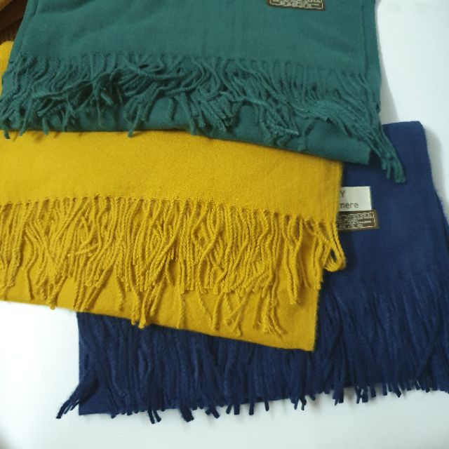 [Hàng mới] Khăn dạ mỏng lông cừu cashmere các màu