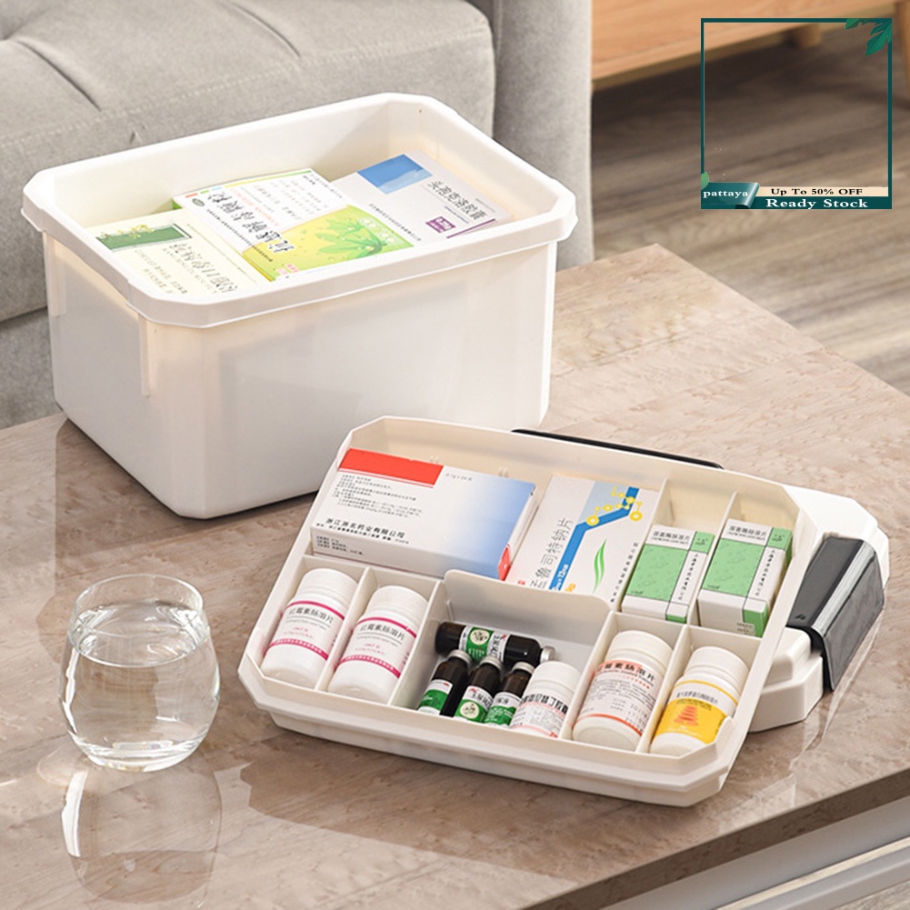 SN_ Portable Plastic Home Medicine Case Health Care Drug First Aid Kit Storage Box