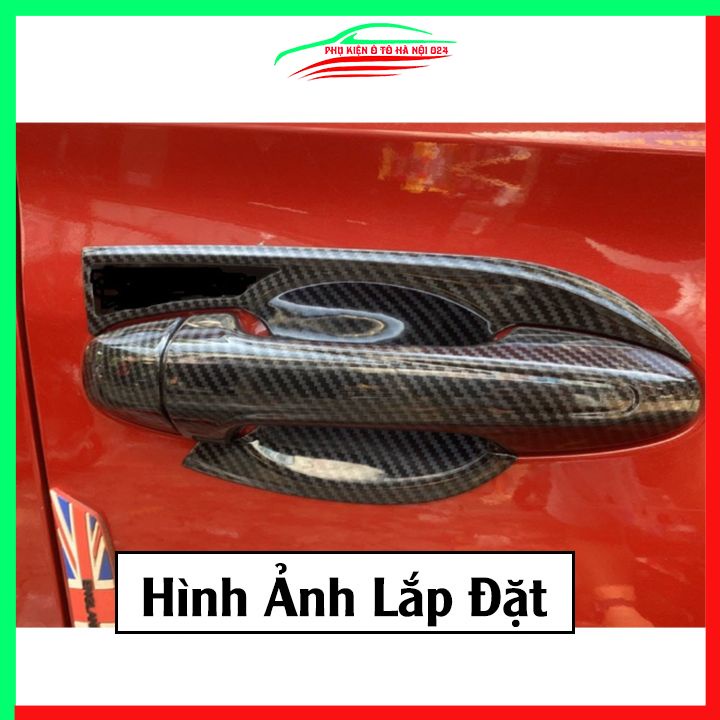 Ốp tay hõm Vios 2019-2022 vân Carbon chống trầy bảo vệ cửa xe ô tô