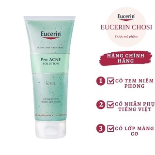 Eucerin tẩy tế bào chết cho da mụn pro acne scrub 100ml