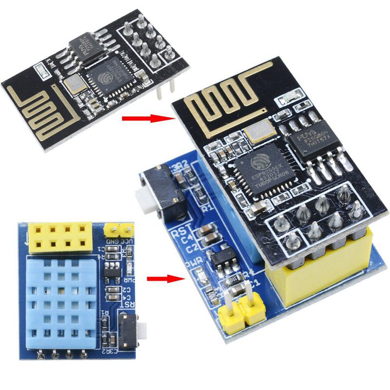 Máy Đo Độ Ẩm Nhiệt Độ Không Khí Esp8266 Dht11 Drv Drv