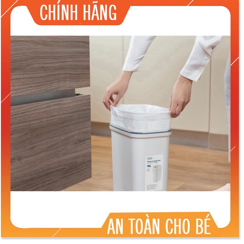 Thùng rác nắp lật Inochi 10L (tiêu chuẩn Nhật Bản)